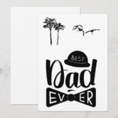 Beste papa ooit! Moderne vaderdag Feestdagenkaart (Voorkant / Achterkant)