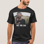 Beste papa ooit – moderne Vaderdag-foto T-shirt (Voorkant)