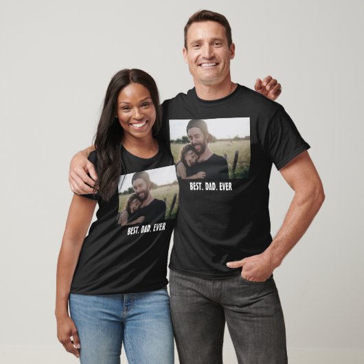 Beste papa ooit – moderne Vaderdag-foto T-shirt (Unisex)