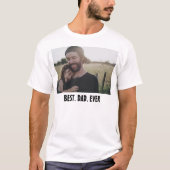 Beste papa ooit – moderne Vaderdag-foto T-shirt (Voorkant)