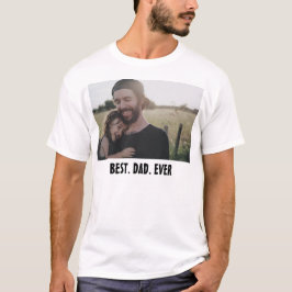 Beste papa ooit – moderne Vaderdag-foto T-shirt