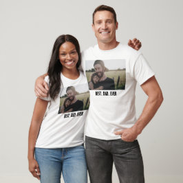 Beste papa ooit – moderne Vaderdag-foto T-shirt