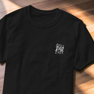 Beste papa ooit moderne zwarte en grijze grunge t-shirt