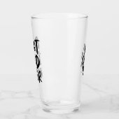 Beste papa ooit moderne zwarte Vaderdag cadeau Glas (Links)