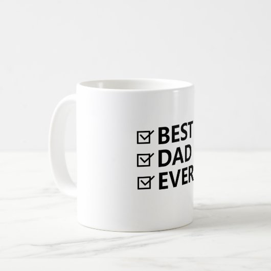 Beste papa ooit Mok - Grappig & oprechte cadeau vo (Voorkant links)