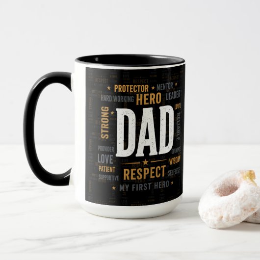 Beste Papa Ooit Mok | Respect Held Vader Koffiemok (Met donut)