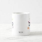Beste papa ooit monogram naam koffiemok (Center)
