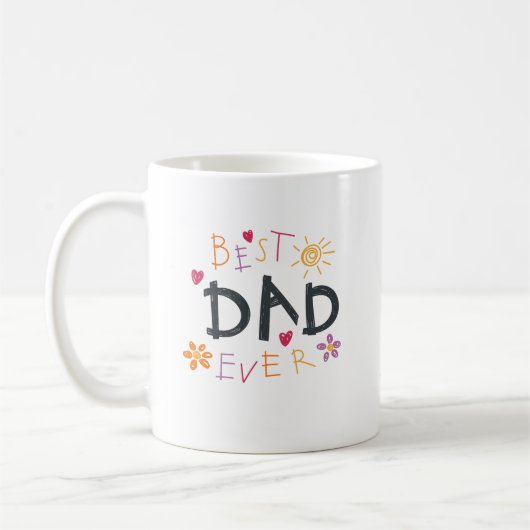 Beste papa ooit monogram naam koffiemok (Links)