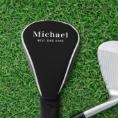 Beste papa ooit Monogram Zwart Golfheadcover