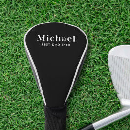 Beste papa ooit Monogram Zwart Golfheadcover
