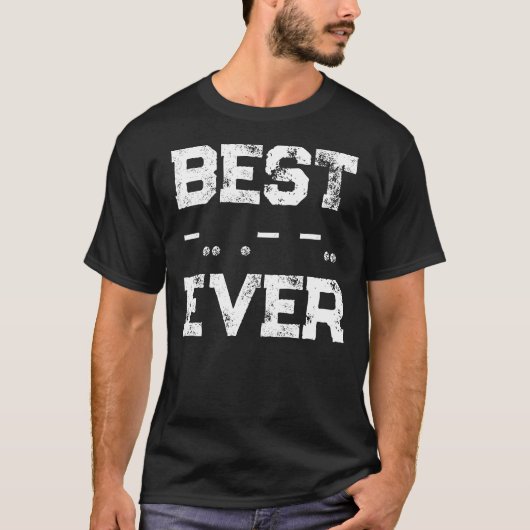 Beste Papa Ooit Morsecode Ham Radio T-shirt (Voorkant)