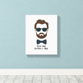 Beste papa ooit muurkunst - Vaderdag Canvas Print (Insitu (Houten vloer))