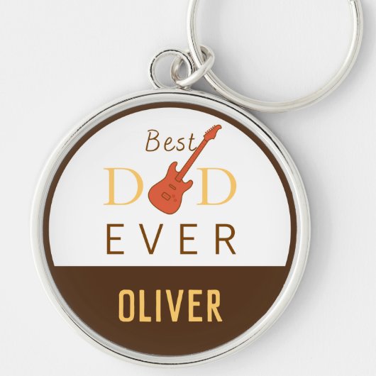 Beste papa ooit muziek houdt moderne vaders dag sleutelhanger (Voorkant)