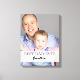 Beste papa ooit Naam Citaat Familie Ontwerp Canvas Afdruk