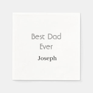 Beste papa ooit naam eenvoudig minimaal vaderdag n servet