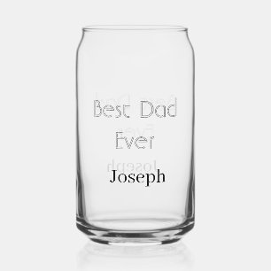 Beste papa ooit naam eenvoudig minimale vaderdag n blikvorm glas
