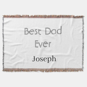Beste papa ooit naam eenvoudig minimale vaderdag n deken