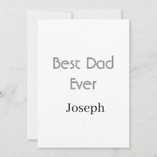 Beste papa ooit naam eenvoudig minimale vaderdag n kaart