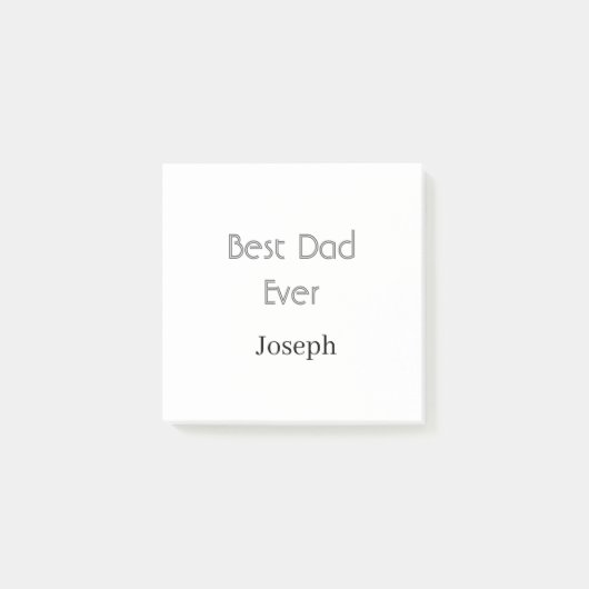 Beste papa ooit naam eenvoudig minimale vaderdag n post-it® notes (Voorkant)