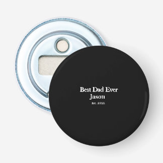 Beste papa ooit naam opgericht jaar vader papa cad button flesopener