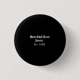 Beste papa ooit naam opgericht jaar vader papa cad ronde button 3,2 cm