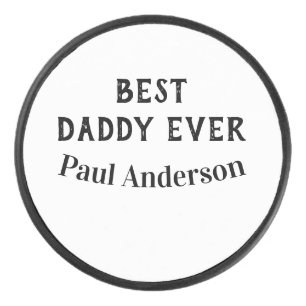 Beste papa ooit naam vet letter vaderdag tekst hockey puck