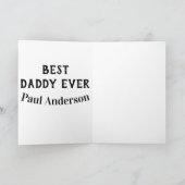 Beste papa ooit naam vet letter vaderdag tekst kaart (Binnen)