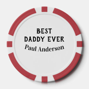 Beste papa ooit naam vet letter vaderdag tekst poker chips