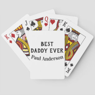 Beste papa ooit naam vet letter vaderdag tekst pokerkaarten