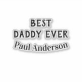 Beste papa ooit naam vet letter vaderdag tekst sticker (Voorkant)