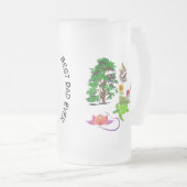 Beste papa ooit Natuur groen Lotus Bloom Matglas Bierpul (Voorkant rechts)