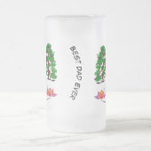 Beste papa ooit Natuur groen Lotus Bloom Matglas Bierpul (Center)