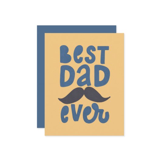 Beste papa ooit notitiekaartje (Voorkant / Achterkant in situ)