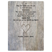 Beste papa ooit, onze super papa Vaderdag foto Klembord (Achterkant)