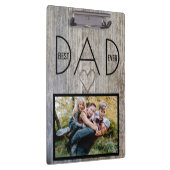 Beste papa ooit, onze super papa Vaderdag foto Klembord (Rechts)