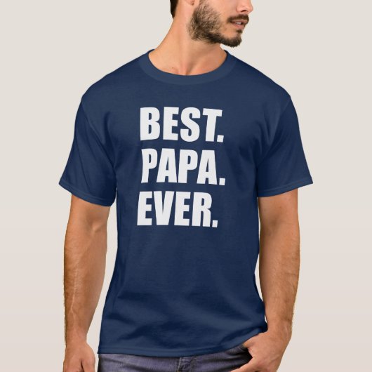 Beste Papa ooit (OP DARK) T-shirt (Voorkant)