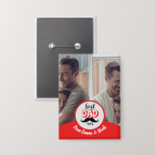 Beste Papa Ooit Op Maat Gemaakte Vaderdag Cadeau Button (Voorkant / Achterkant)