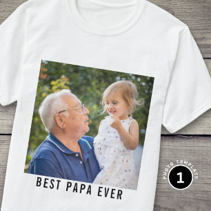 Beste Papa Ooit Opa En Kleinkind Foto T-shirt