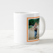 Beste papa ooit Oranje retro foto Mok (Voorkant rechts)