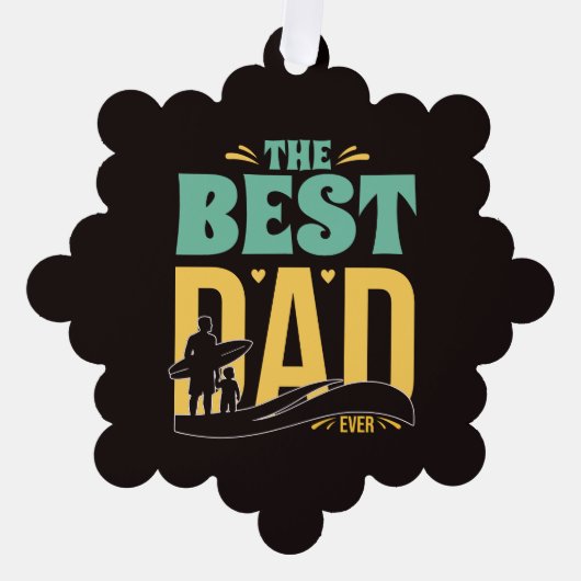 Beste papa ooit ornament kaart (Voorkant)