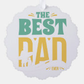Beste papa ooit ornament kaart (Achterkant)