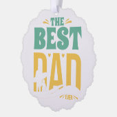 Beste papa ooit ornament kaart (Links)