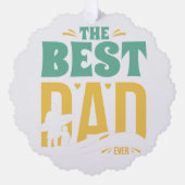 Beste papa ooit ornament kaart (Voorkant)