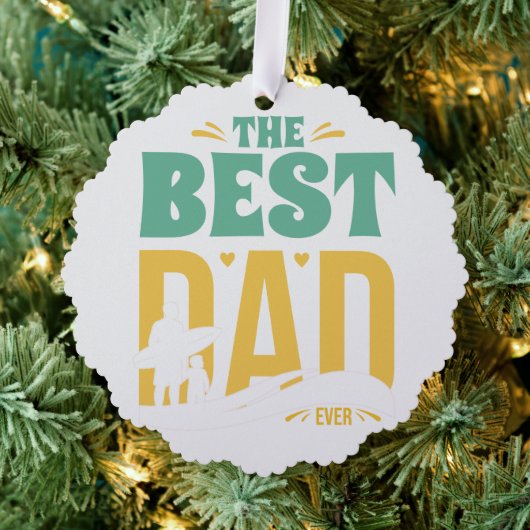Beste papa ooit ornament kaart (Insitu (Drie))