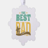 Beste papa ooit ornament kaart (Links)