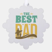 Beste papa ooit ornament kaart (Achterkant)