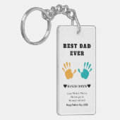 Beste papa ooit overhandigt foto Vaderdag Sleutelhanger (Voorkant Links)