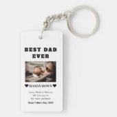 Beste papa ooit overhandigt foto Vaderdag Sleutelhanger (achterkant)