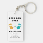 Beste papa ooit overhandigt Vaderdag Sleutelhanger (achterkant)