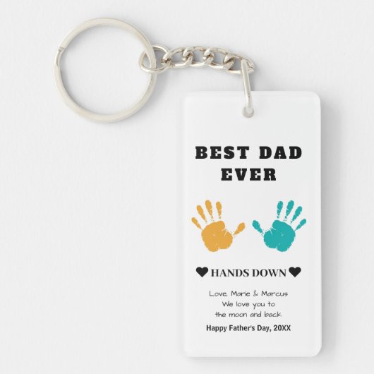 Beste papa ooit overhandigt Vaderdag Sleutelhanger (Voorkant)